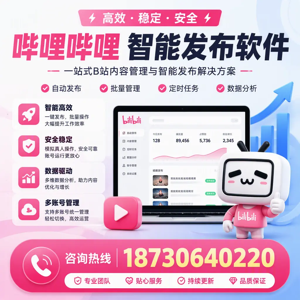 哔哩哔哩智能发布软件适用场景分析：在 淮南 的最佳实践